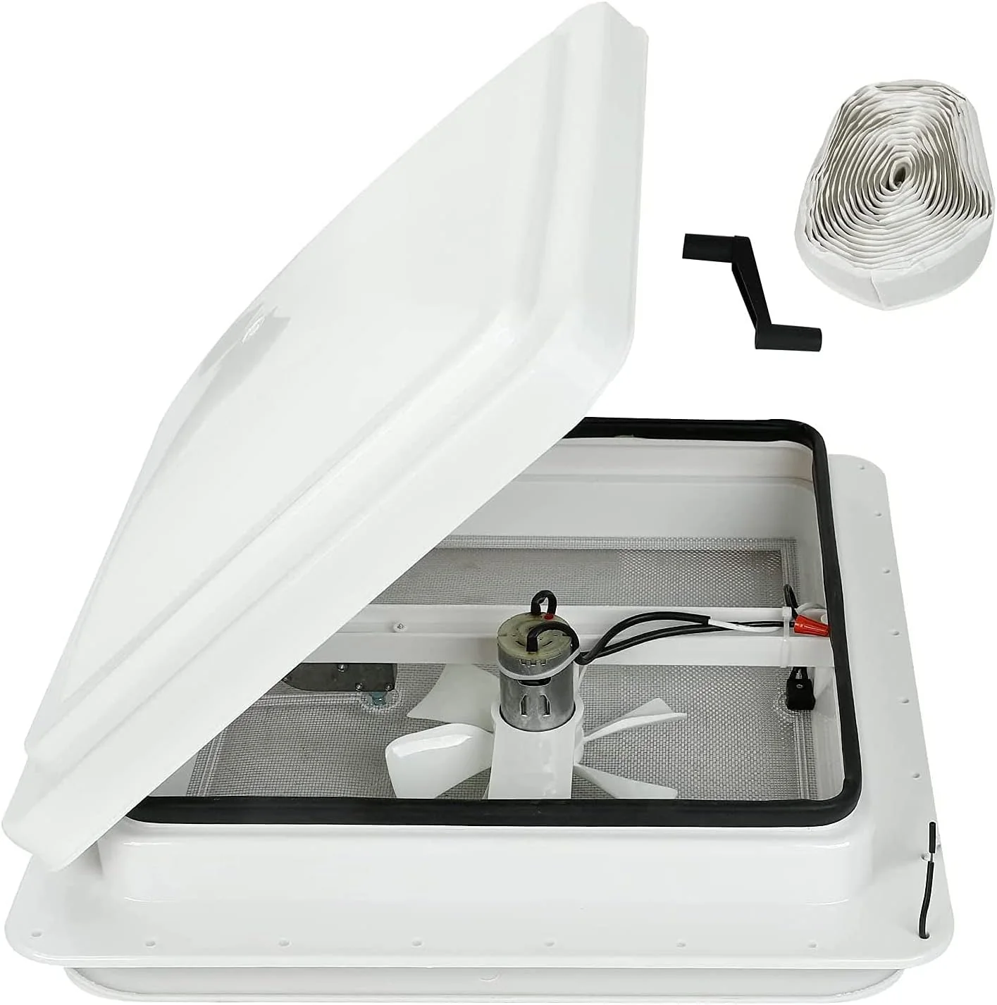 14" RV Roof Vent with Fan – Universal Fit for Camper, Trailer, Motorhome, VK100M