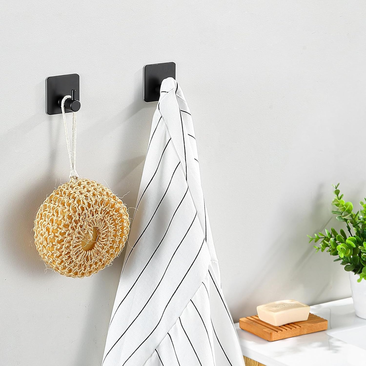 14pc Matte Black Bathroom Hardware Set Stainless Steel Towel Bar Rack Kit BH14R - Image 2