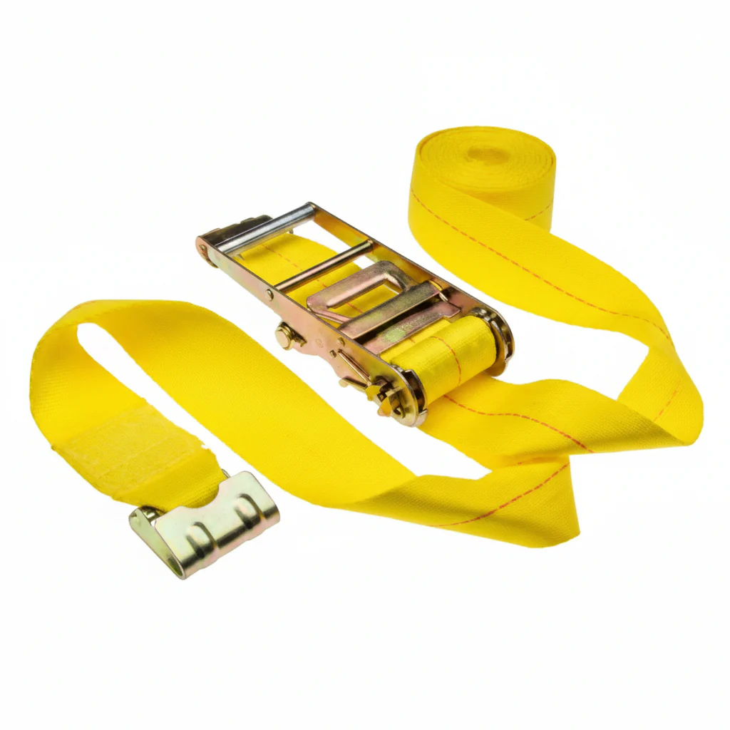 15,000 lb J-Hook Ratchet Strap 3" x 30' – Heavy-Duty Nylon Tie-Down - Image 3