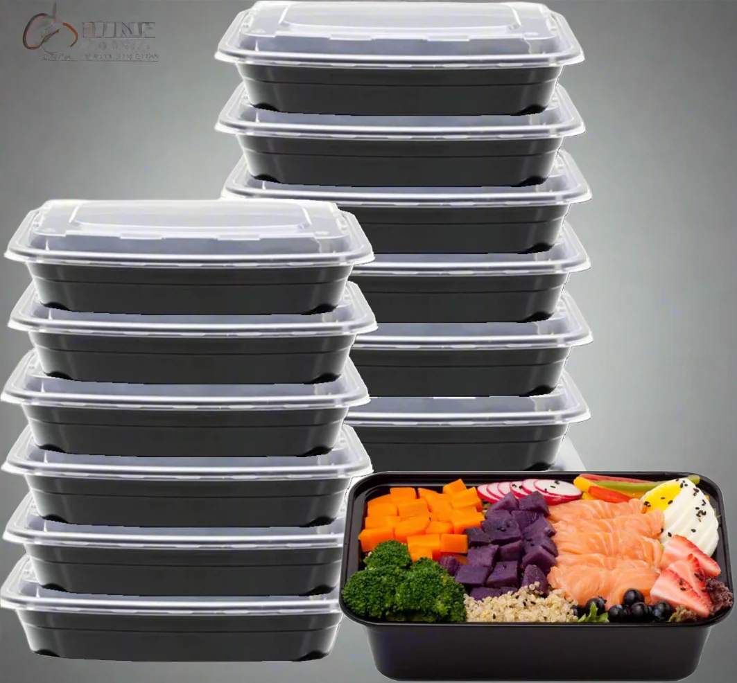15-Pack 38oz Meal Prep Containers with Lids – Reusable Bento Boxes, Microwave & Freezer Safe | S1307