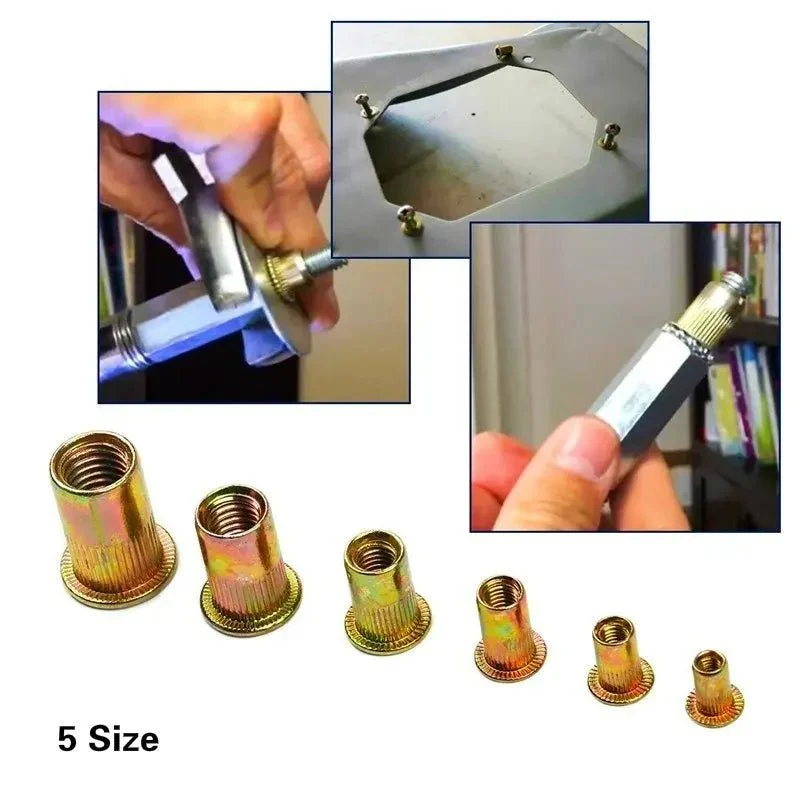 150pcs M3 M4 M5 M6 M8 M10 Carbon Steel Rivet Nut Assortment FS010260-02 - Image 4