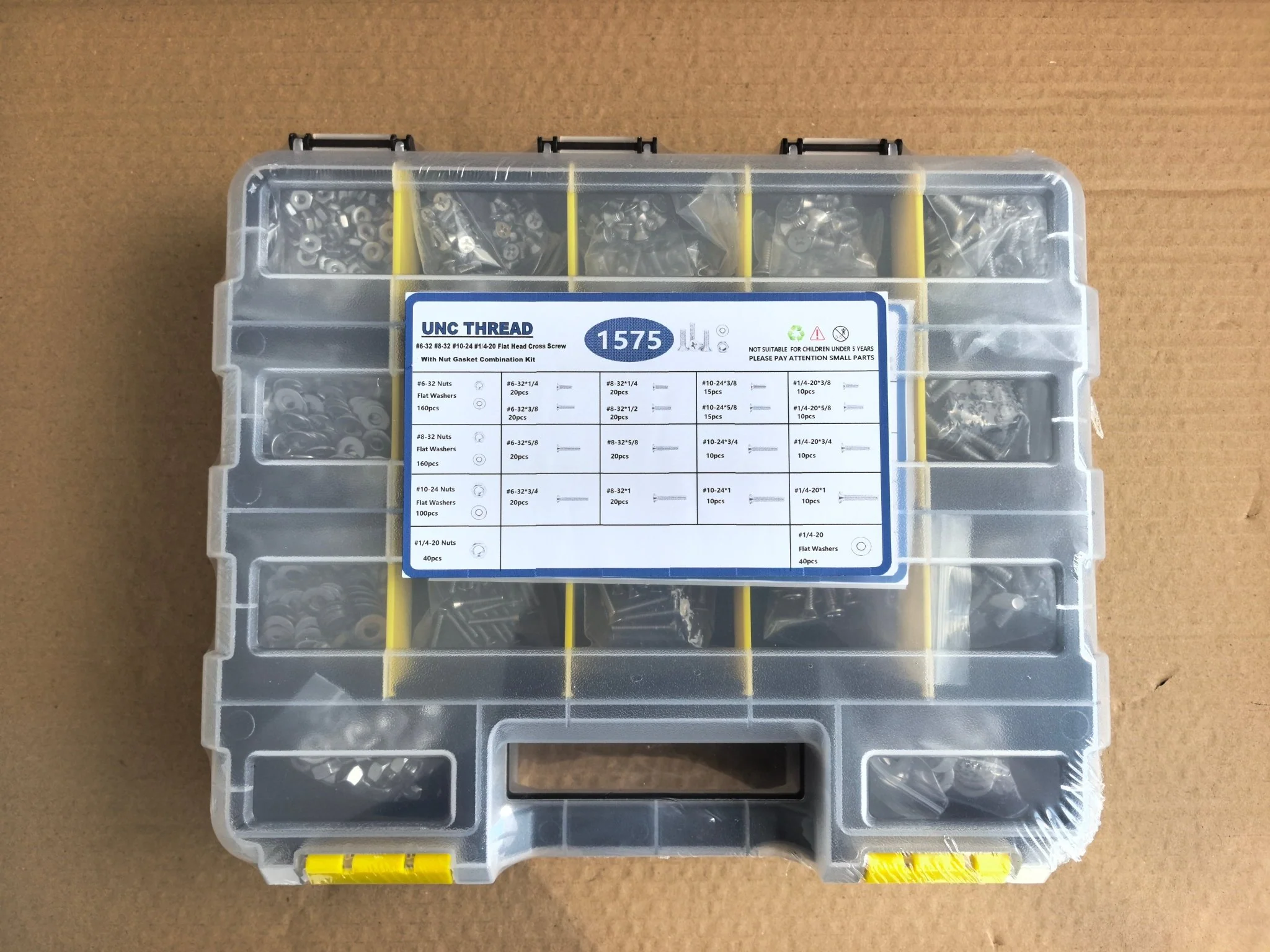 1575 PCS Stainless Steel Nuts & Bolts Assortment Kit with Screws, Washers & Organizer Box – STY01575 - Image 8