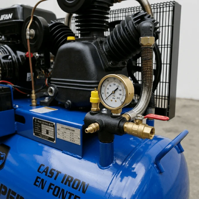 15HP & 13 HP Gas Air Compressor with Electric Start – 66 & 39 Gallon Tank Options | Heavy-Duty Portable Unit - Image 2