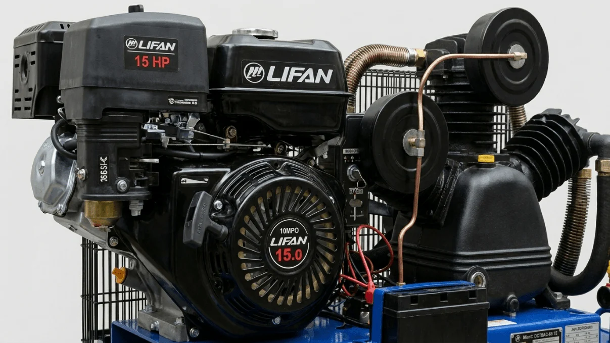 15HP & 13 HP Gas Air Compressor with Electric Start – 66 & 39 Gallon Tank Options | Heavy-Duty Portable Unit - Image 3