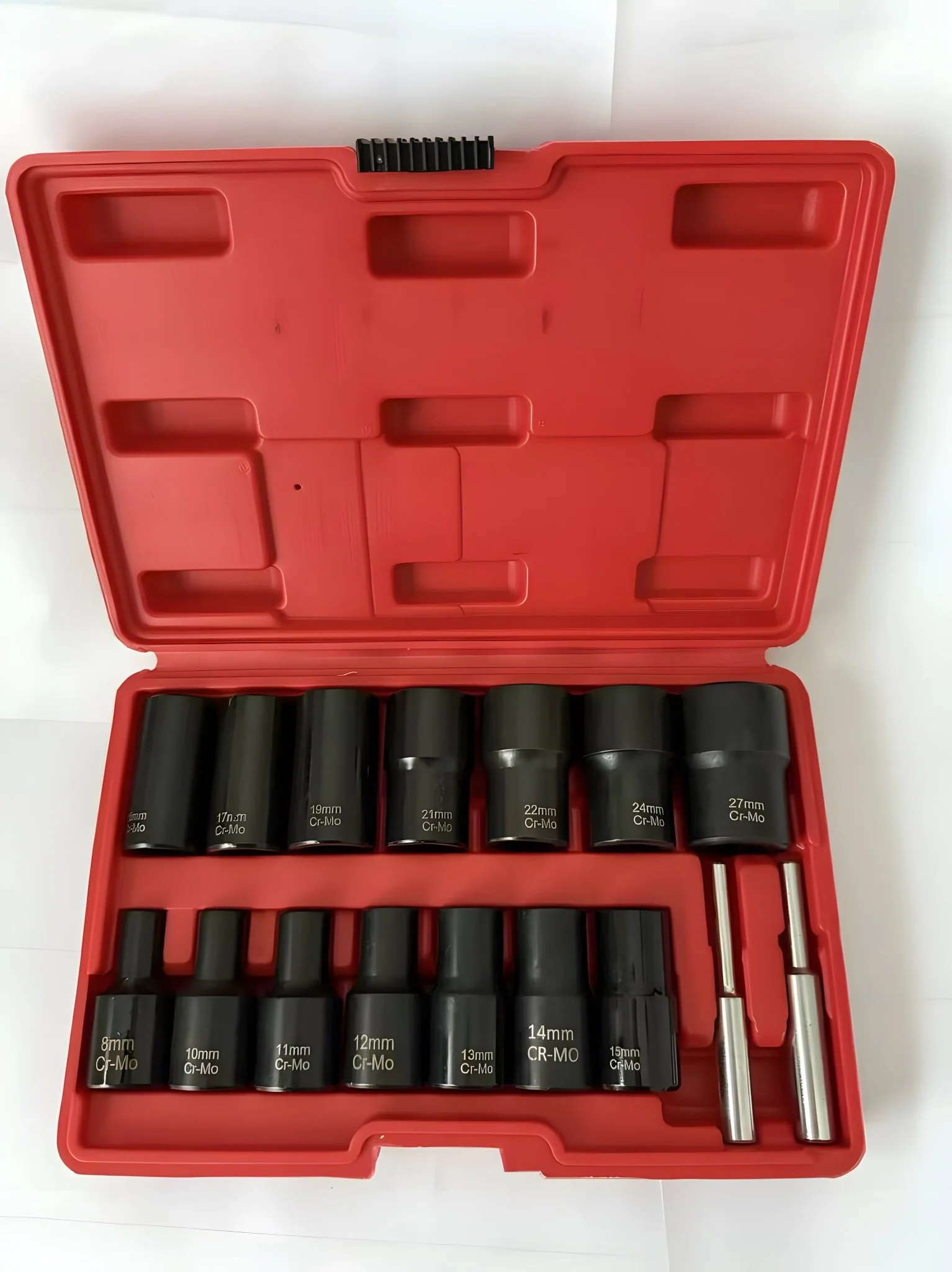 16-Piece Lug Nut Extractor Set 1/2″ Drive Locking Removal Tool for Damaged Bolts Nuts LNR01612