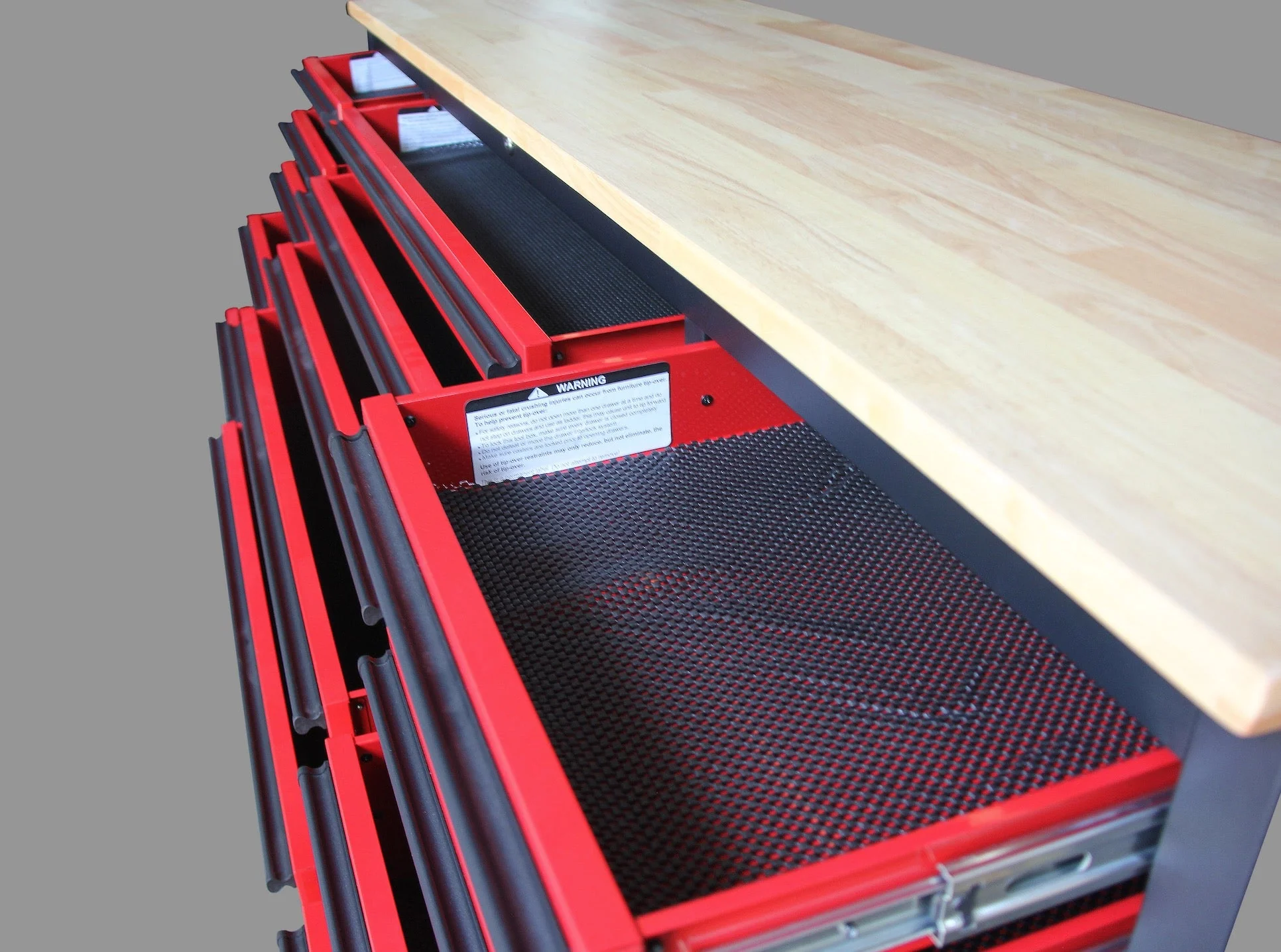 New Red 17-Drawer Rolling Tool Chest & Workbench Cabinet – Heavy-Duty Garage Storage GA7210RT - Image 11
