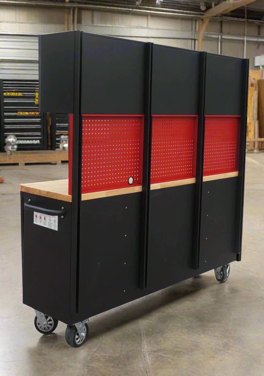 New Red 17-Drawer Rolling Tool Chest & Workbench Cabinet – Heavy-Duty Garage Storage GA7210RT - Image 12