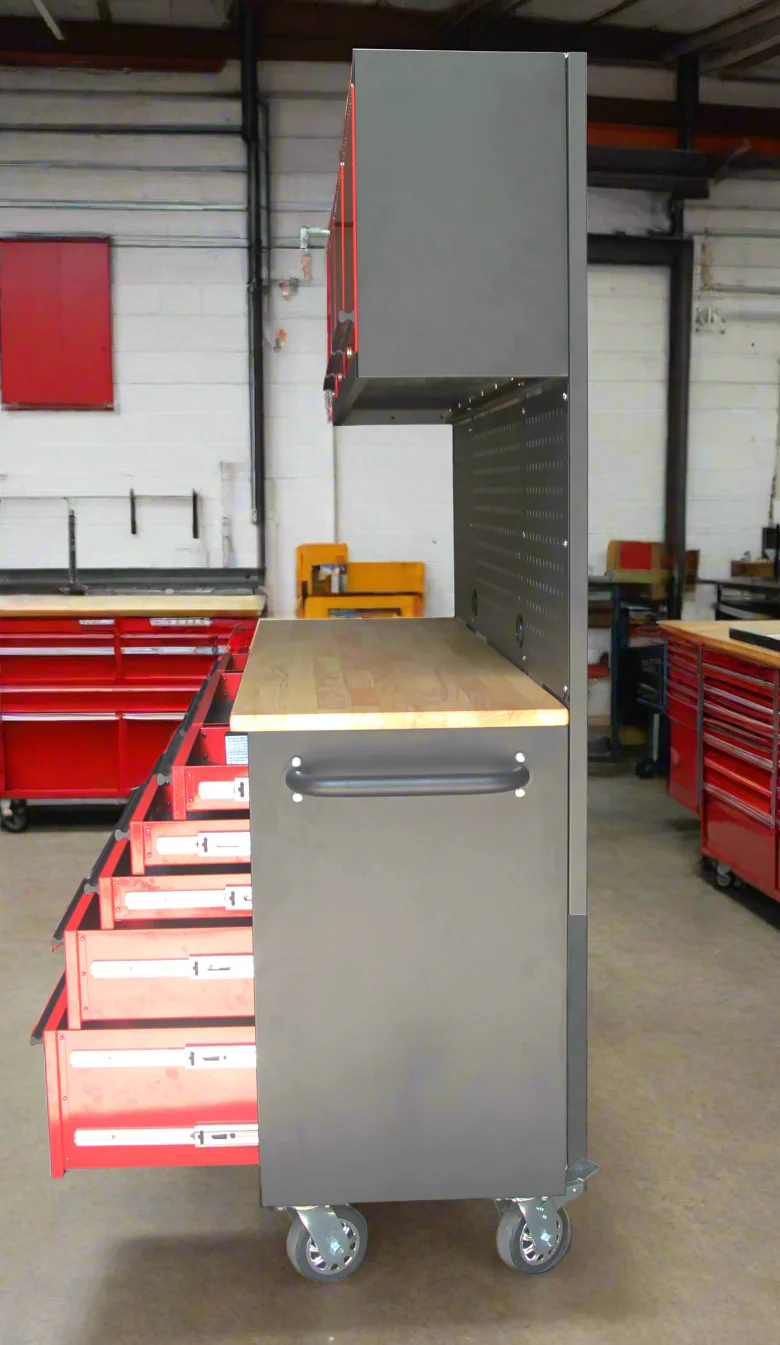 New Red 17-Drawer Rolling Tool Chest & Workbench Cabinet – Heavy-Duty Garage Storage GA7210RT - Image 4