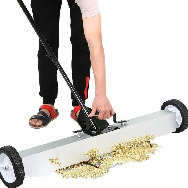 18" & 36" Magnetic Handle Sweepers – Heavy Duty Nail & Metal Debris Pickup Tools for Construction and Garage | 112018 / 112036
