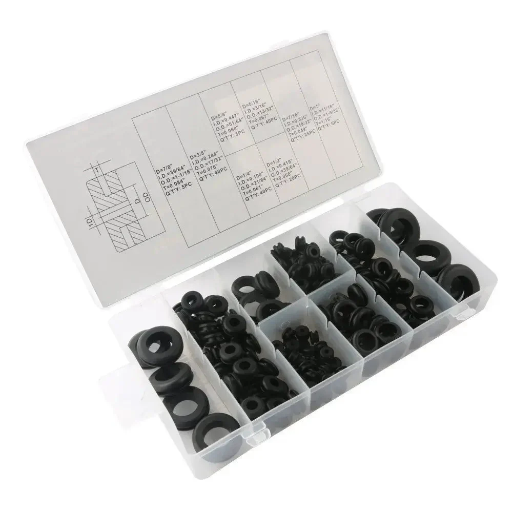 180pcs Rubber Grommets Firewall Seal Plug Assortment Set FS080018 - Image 4