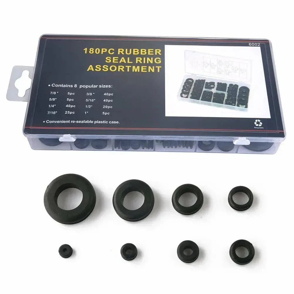 180pcs Rubber Grommets Firewall Seal Plug Assortment Set FS080018 - Image 5