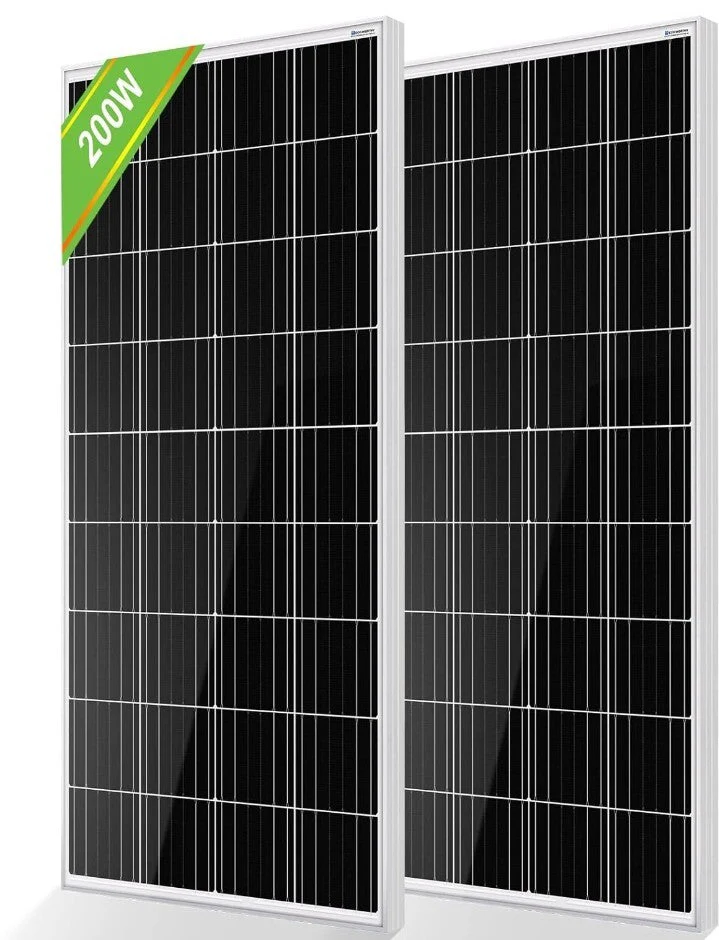 2× 195W Solar Panels (390W Total) – High-Efficiency, MC4 Connectors, IP67 AMN195