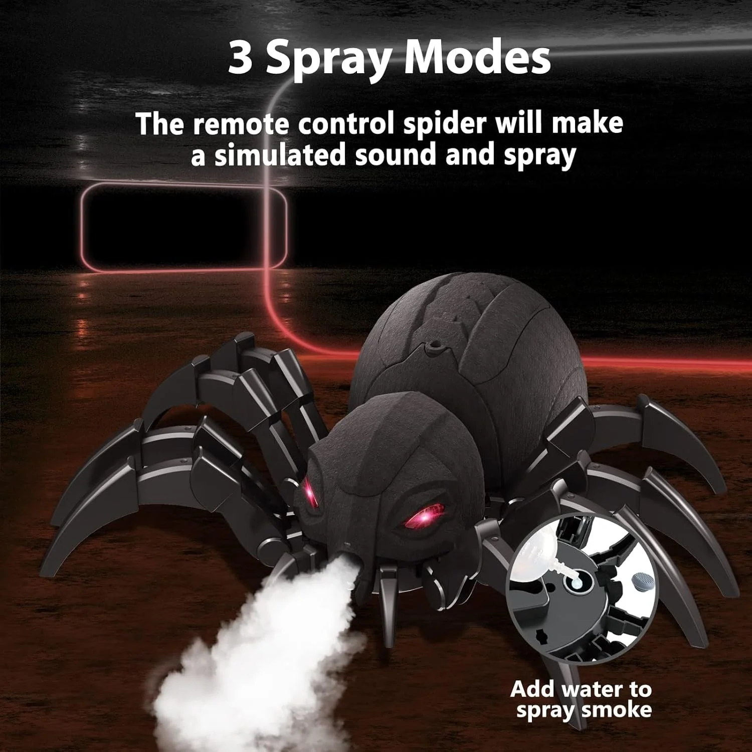 2.4G RC Spider Toy – Remote Control Spider with Lights, Music & Spray (No Battery) EPT1129036 - Image 4