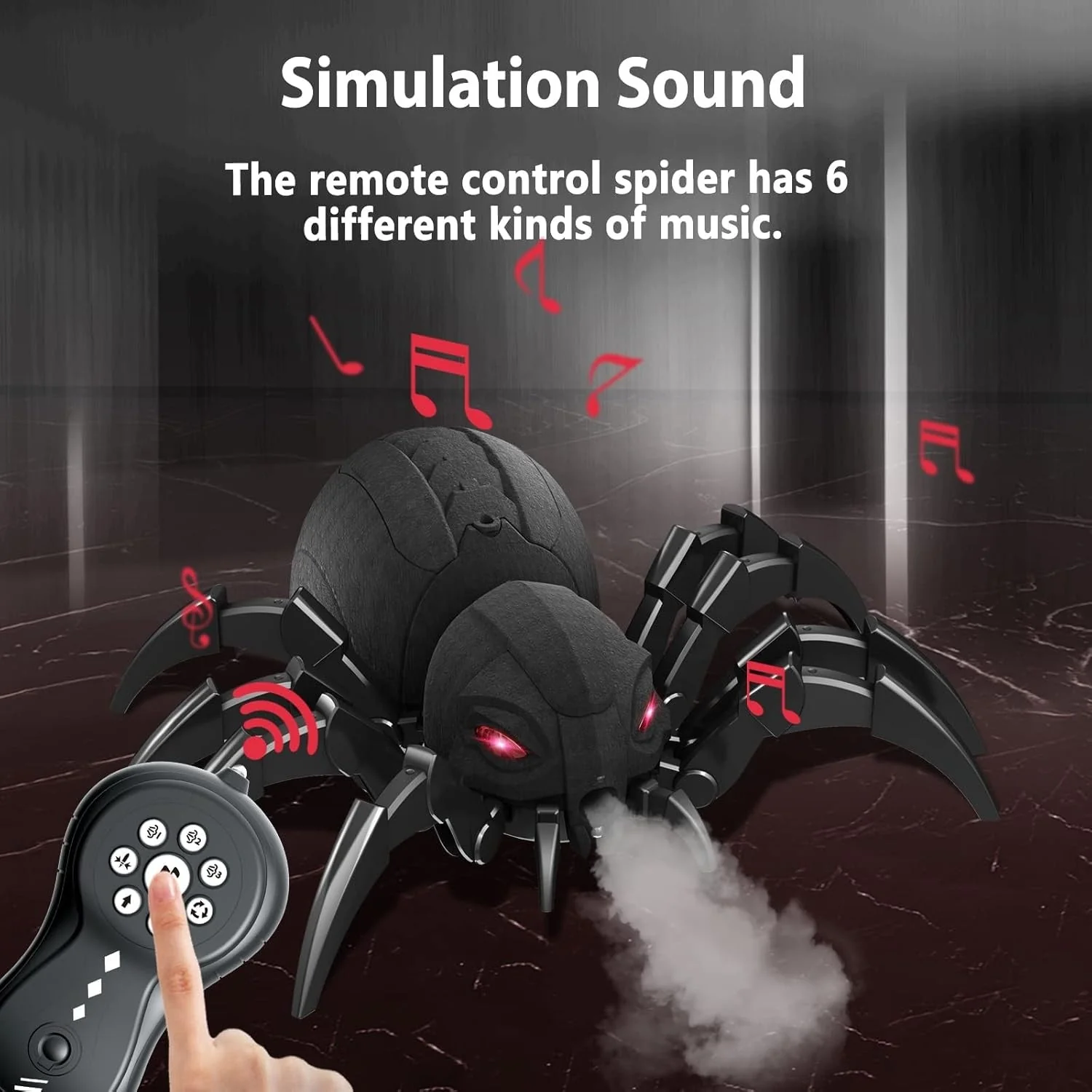 2.4G RC Spider Toy – Remote Control Spider with Lights, Music & Spray (No Battery) EPT1129036 - Image 5