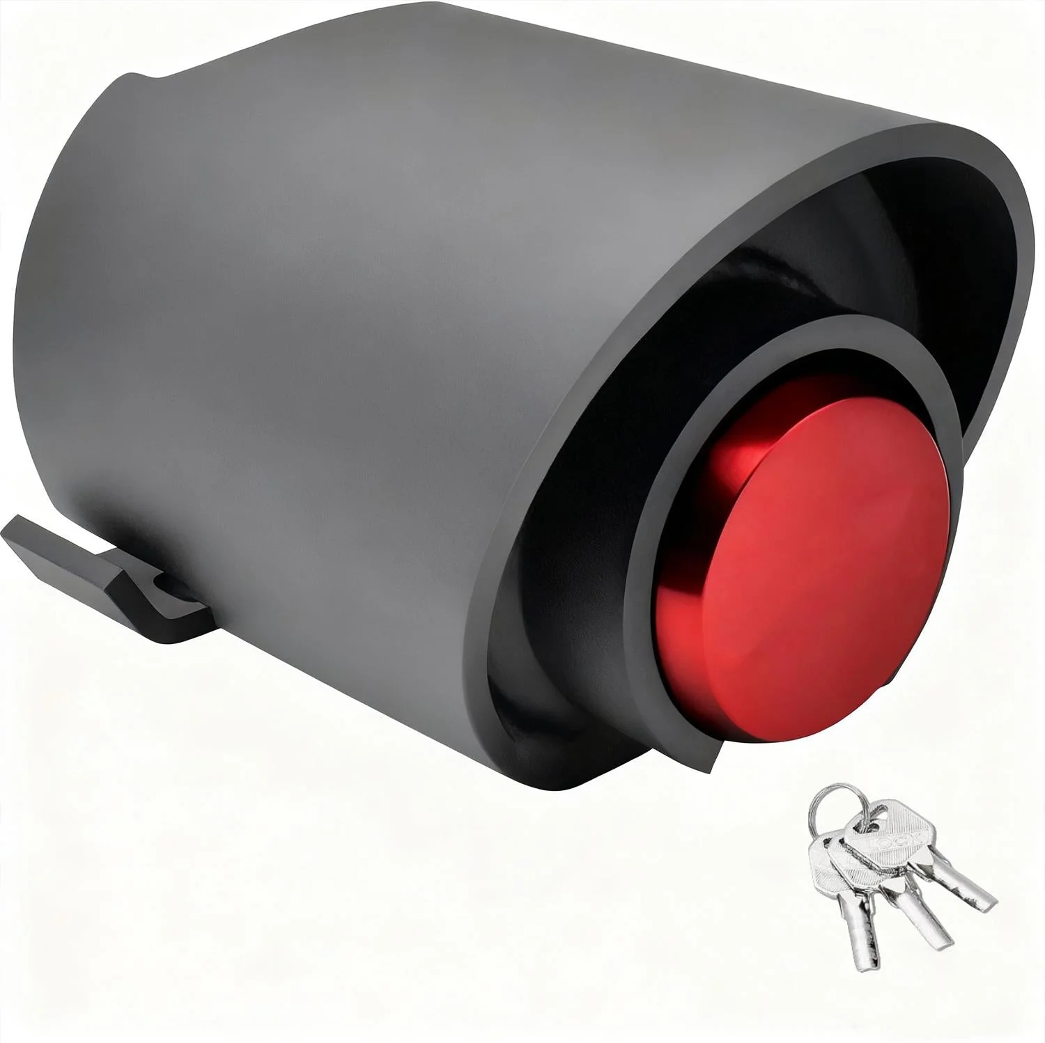 2-5/16" Trailer Coupler Lock with Weatherproof Shield, Heavy Duty Carbon Steel Hitch Lock, Red – TCL02526V