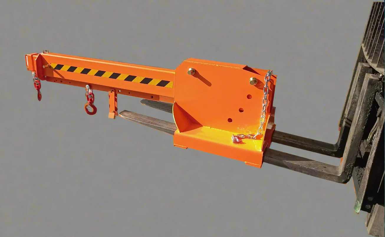 New 2.5 Ton Adjustable Forklift Crane Jib Boom – Heavy-Duty Telescopic Lifting Attachment with Hooks CJIB2500