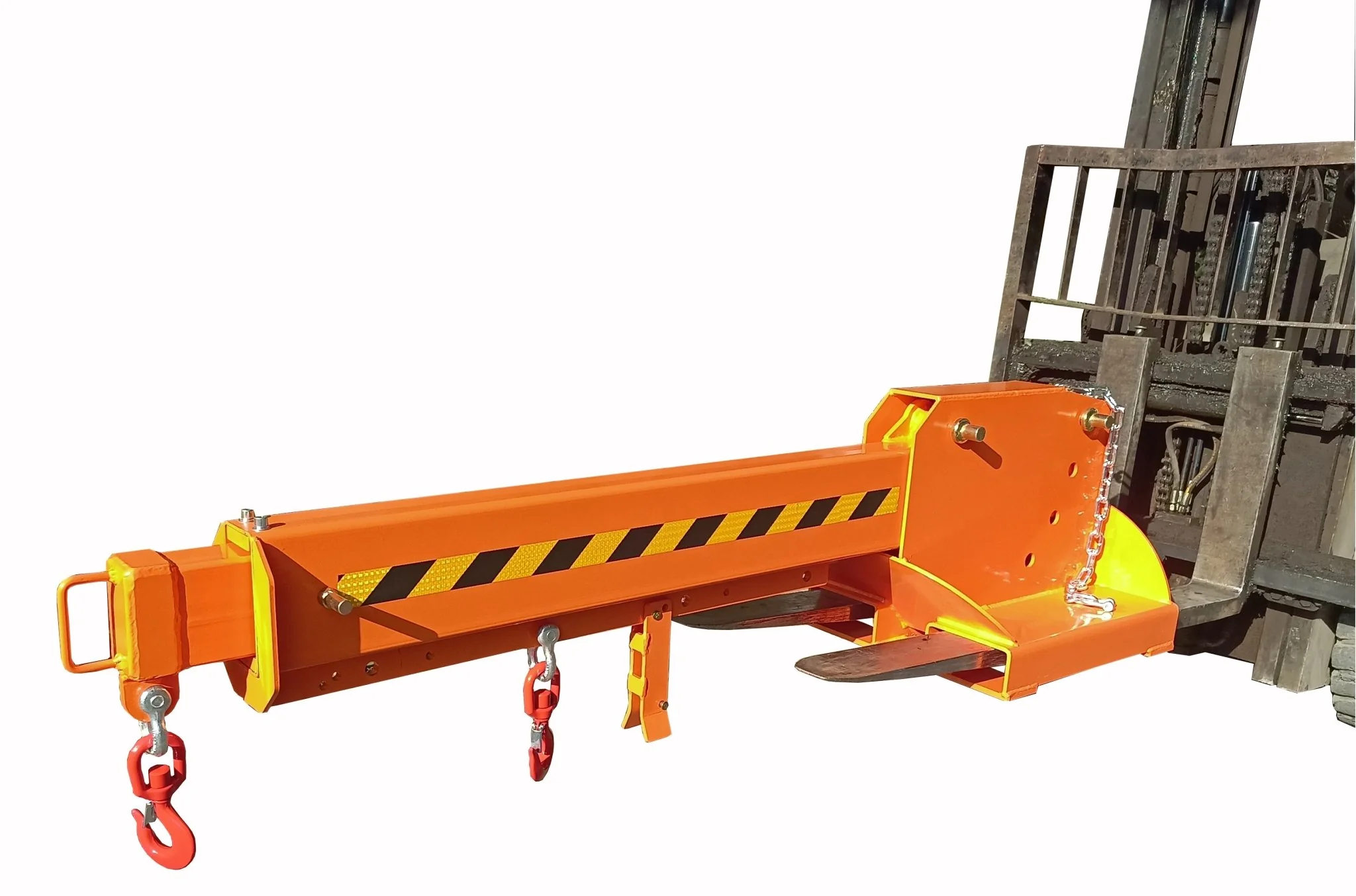 New 2.5 Ton Adjustable Forklift Crane Jib Boom – Heavy-Duty Telescopic Lifting Attachment with Hooks CJIB2500 - Image 2