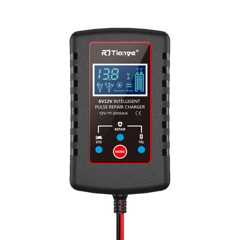 2 Amp Smart Car Battery Charger – 6V12V Fully Automatic Battery Maintainer for Cars, Motorcycles, ATVs, Lawn Equipment CBC2A