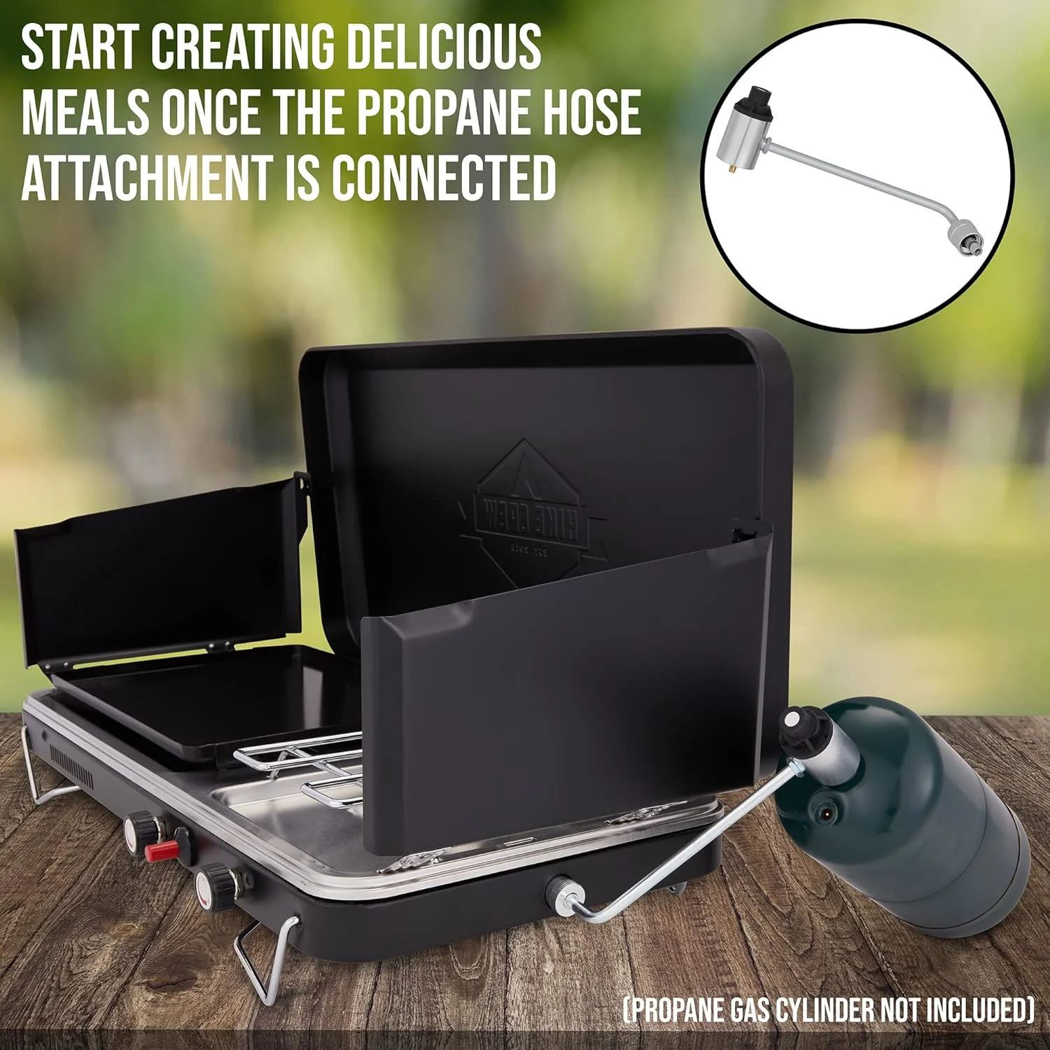 Portable 2-in-1 Propane Camping Stove – Gas Griddle & Cooktop Combo | S1273 - Image 3