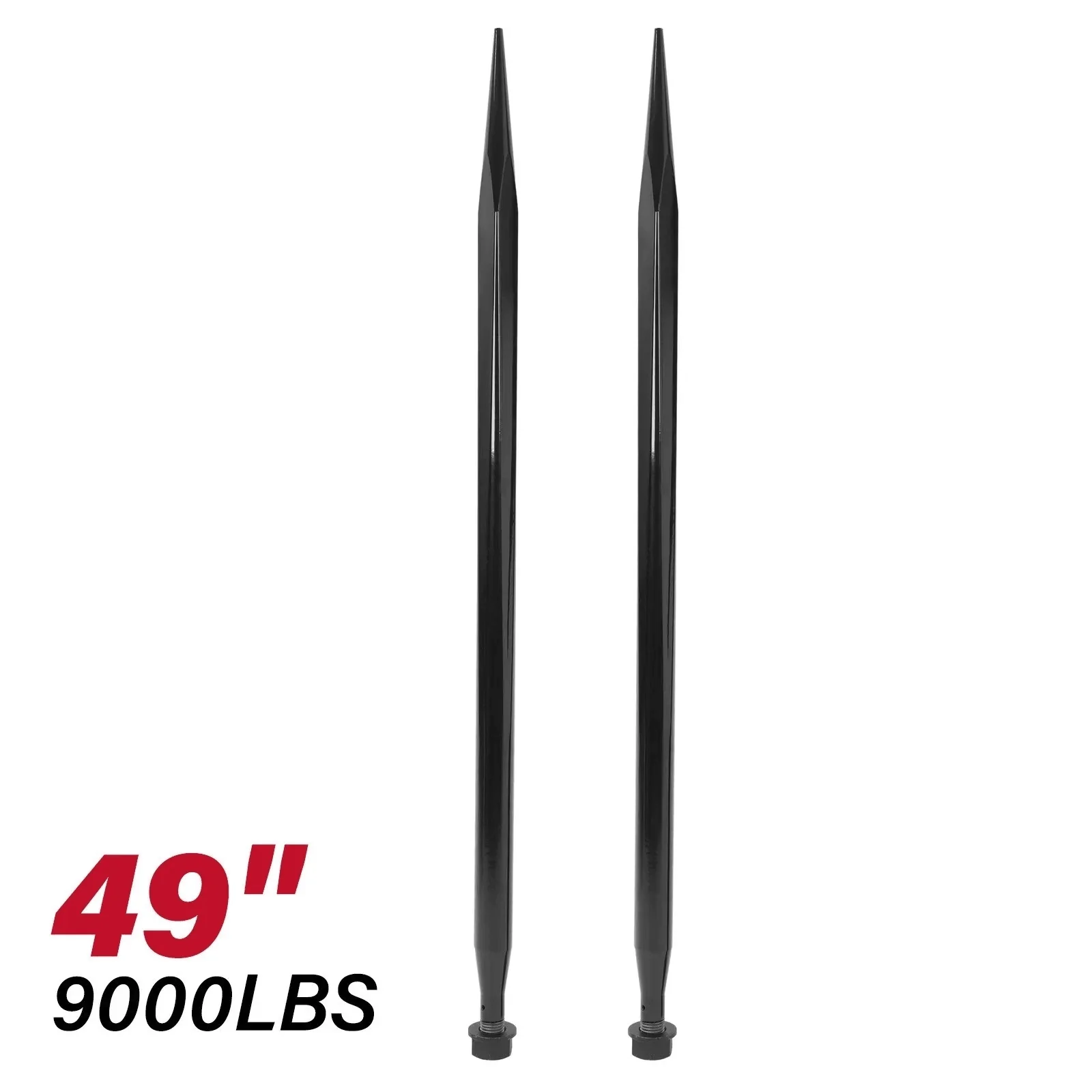 2 Pack Hay Spike 49 In Square Bale Spear Skid Steer Tractor 9000 Lb LYOM40542BK - Image 2