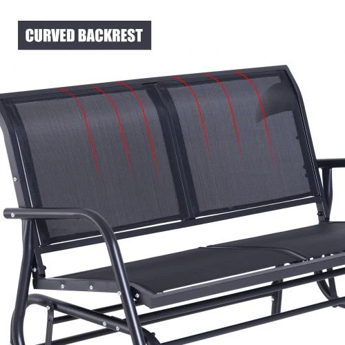 2-Person Patio Rocking Glider Bench – Outdoor Garden Swing Chair | SKU: 8BDSC - Image 4