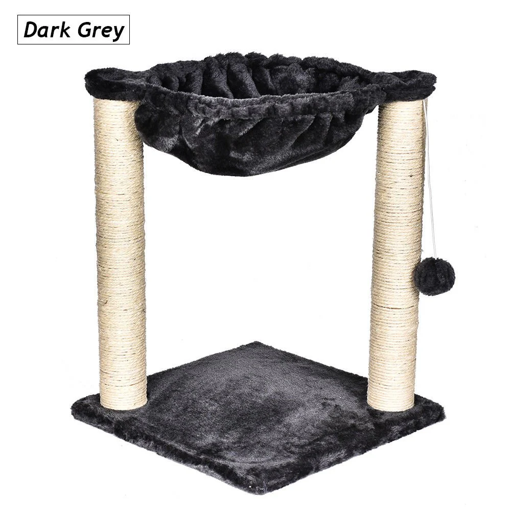 20-Inch Cat Tower Hammock Tree with Sisal Scratching Post – Multi-Color – LBCT118