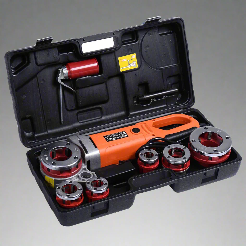 2000W Electric Pipe Threader Kit – 6 Dies (1/2" to 2") | Portable Heavy-Duty Threading Machine for Steel & Plumbing - S1053