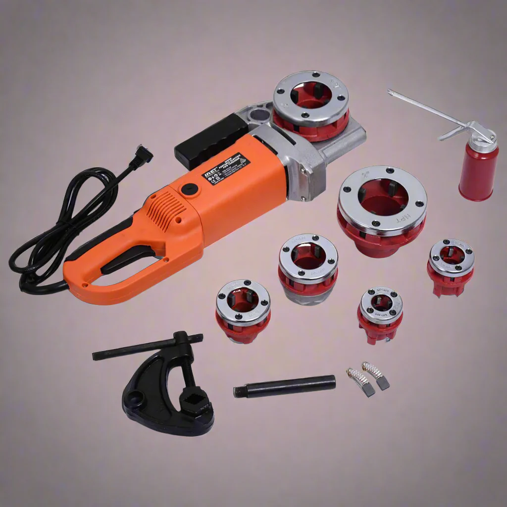 2000W Electric Pipe Threader Kit – 6 Dies (1/2" to 2") | Portable Heavy-Duty Threading Machine for Steel & Plumbing - S1053 - Image 2