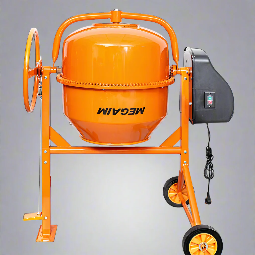 200L Electric Concrete Mixer – 9 Cu Ft Cement Mixing Drum | CM200M