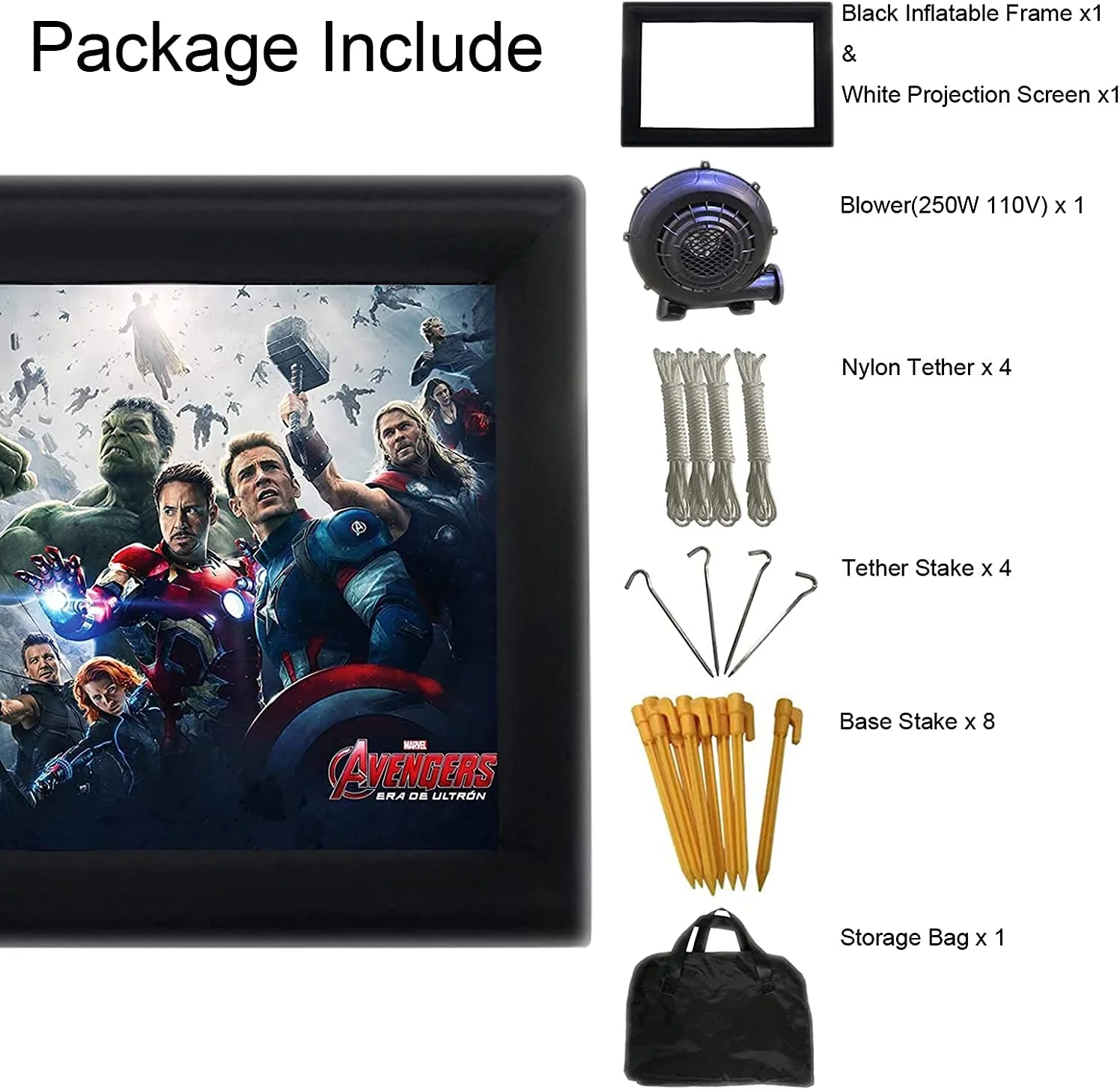 20-Foot Inflatable Movie Projector Screen – Outdoor Cinema Setup (Model S3137) - Image 2