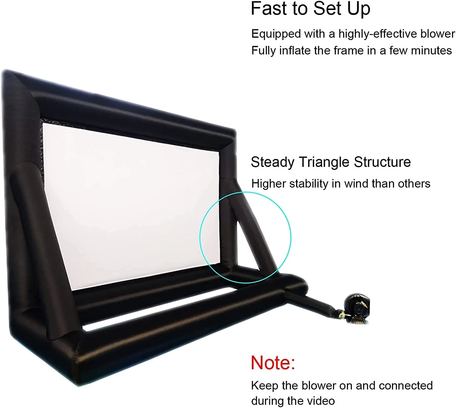 20-Foot Inflatable Movie Projector Screen – Outdoor Cinema Setup (Model S3137) - Image 6