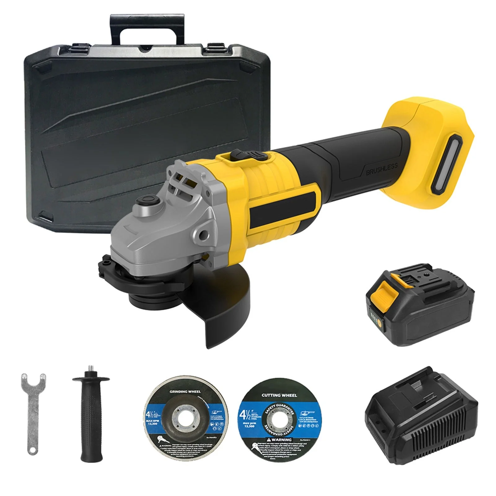 20V Cordless Angle Grinder 115mm – Electric Grinder with Battery & Charger AG20V115 - Image 3