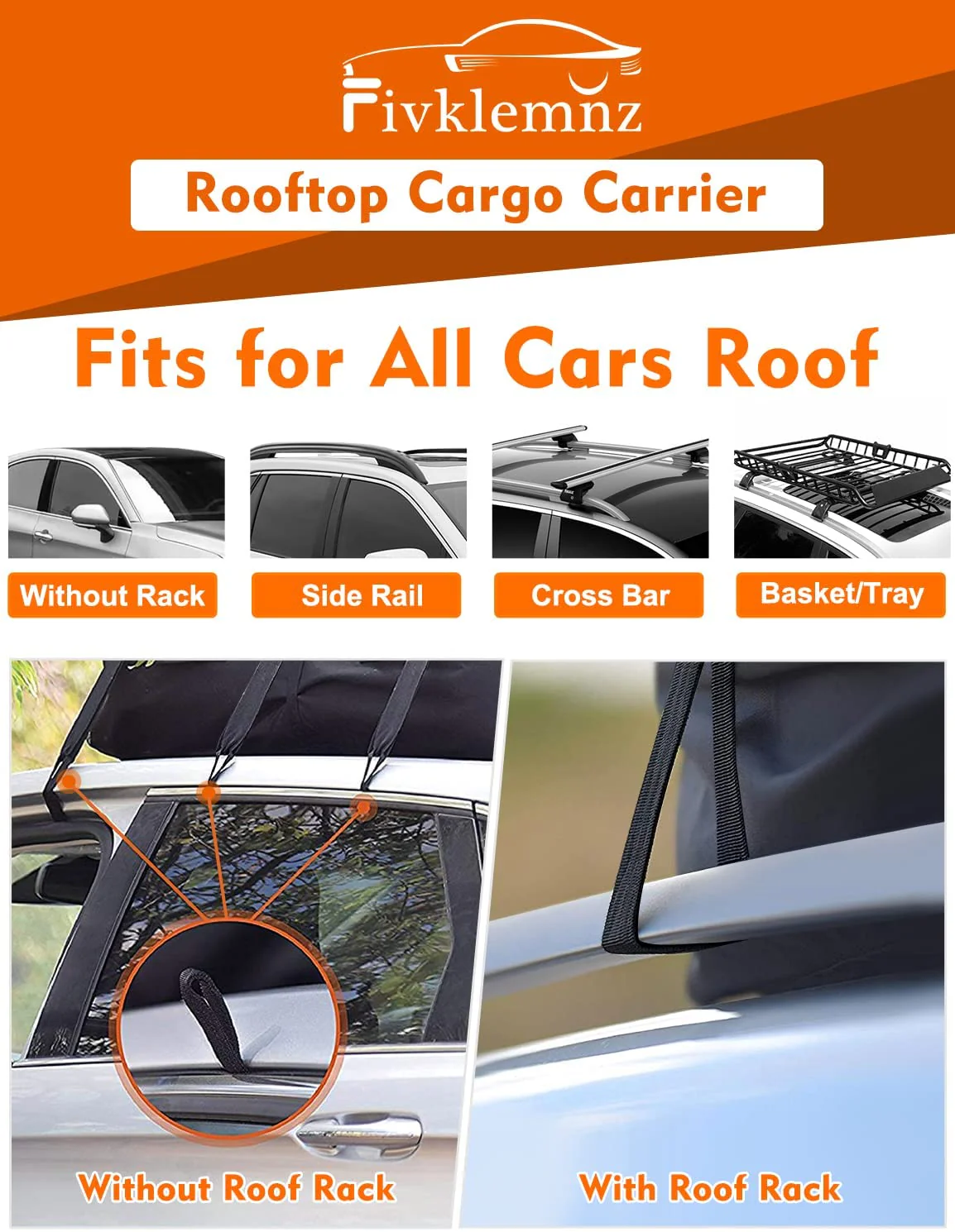 21 Cu Ft Waterproof Car Roof Cargo Bag – Travel & Road Trip Storage | S3089 - Image 2