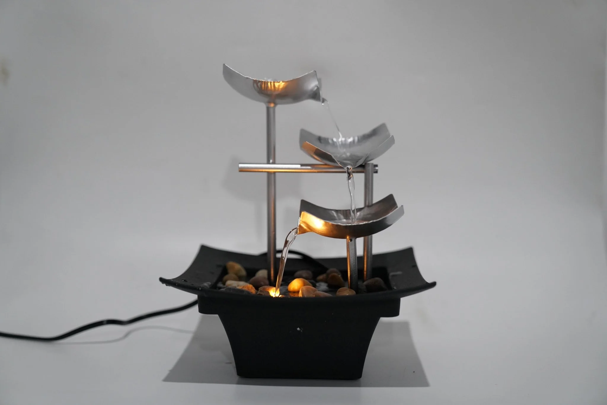21" Indoor LED Tabletop Water Fountain with ETL Pump & 6 ft Cable CA191128 - Image 3