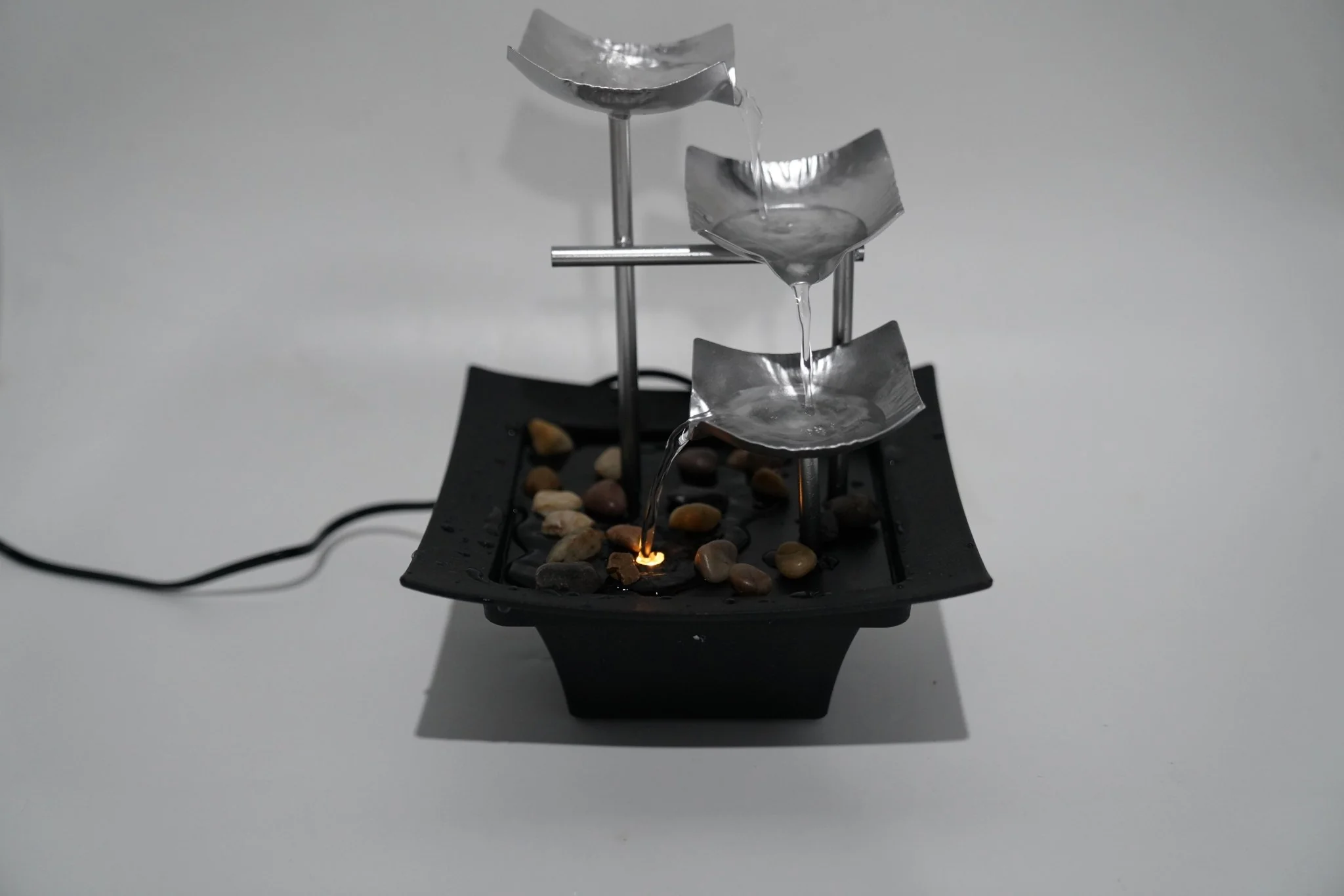 21" Indoor LED Tabletop Water Fountain with ETL Pump & 6 ft Cable CA191128 - Image 4