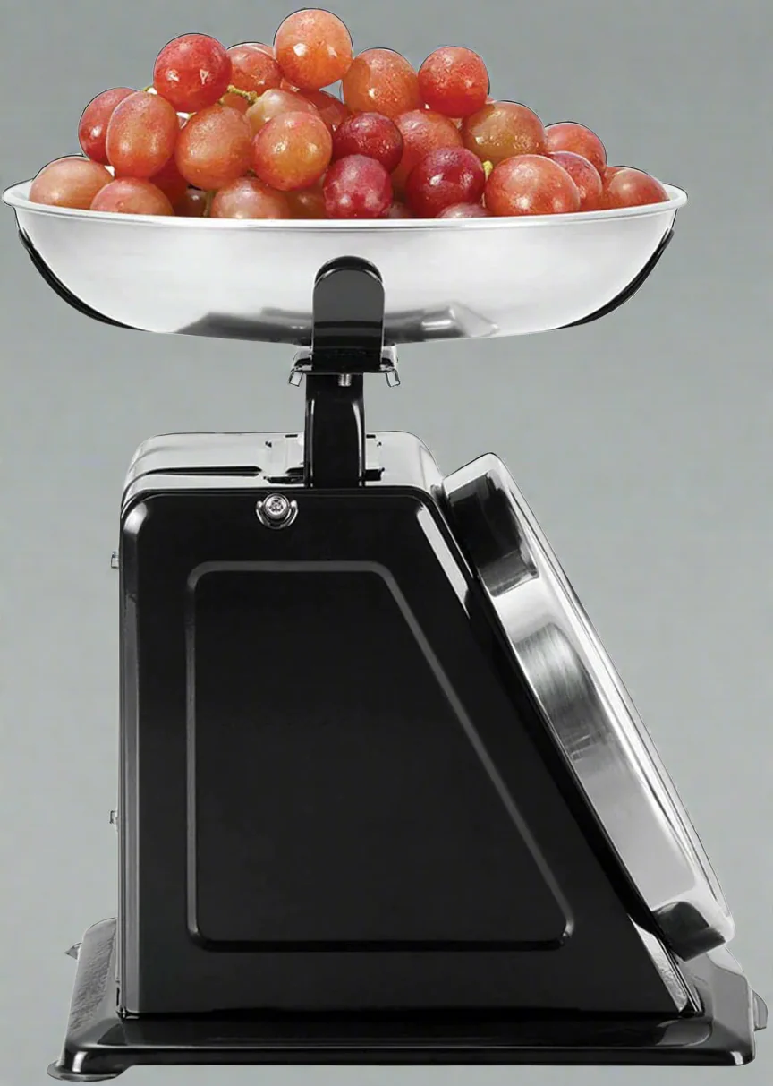 22 LB Retro Mechanical Kitchen Scale – Classic Silver & Black Design | 410MKS - Image 2