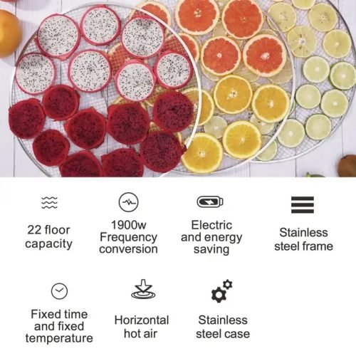 24-Layer Stainless Steel Food Dehydrator – Commercial 110V with Digital Display | 1127203 - Image 8