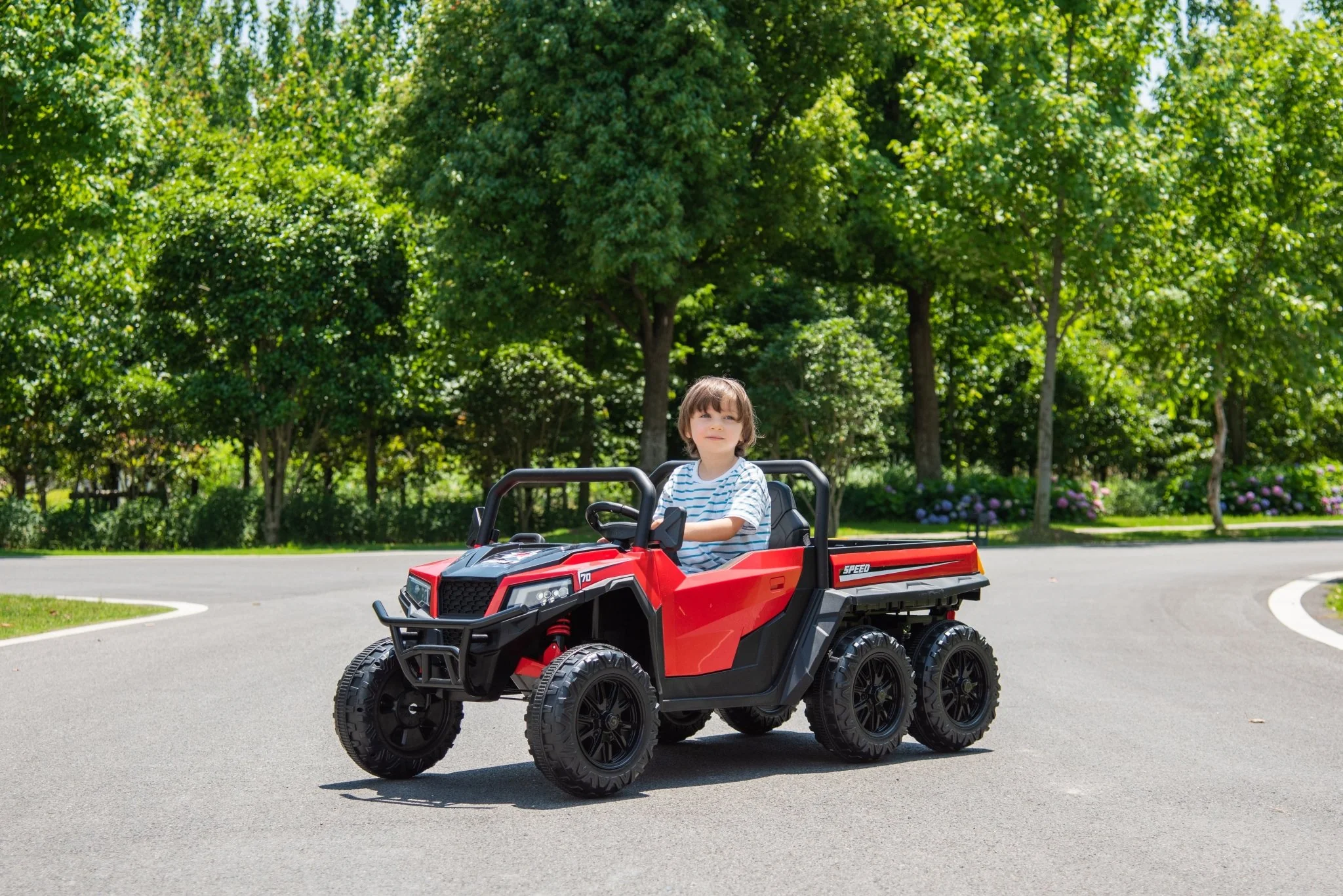 24 V Six-Wheel UTV Ride-On Truck – Leather Seat, EVA Wheels, 550 W Motors, Remote Control - Image 15
