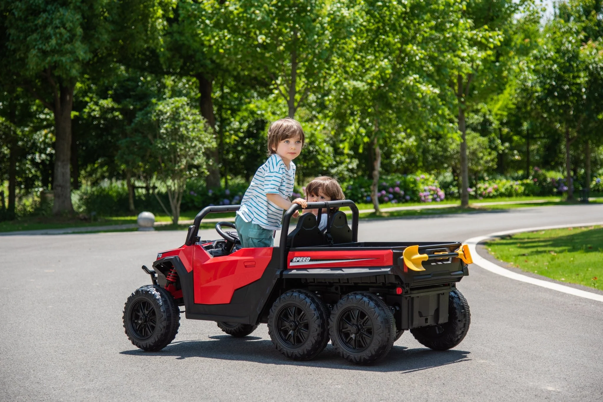24 V Six-Wheel UTV Ride-On Truck – Leather Seat, EVA Wheels, 550 W Motors, Remote Control - Image 17