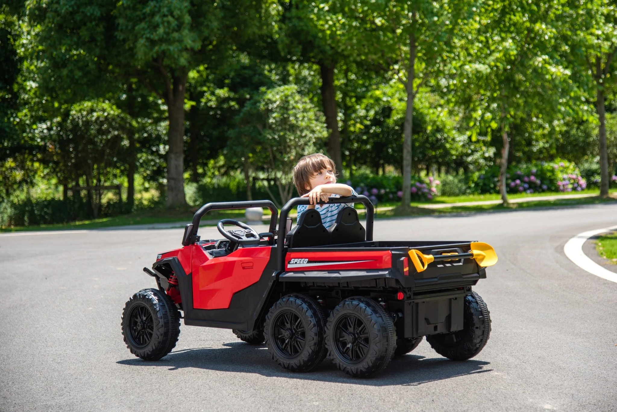 24 V Six-Wheel UTV Ride-On Truck – Leather Seat, EVA Wheels, 550 W Motors, Remote Control - Image 18