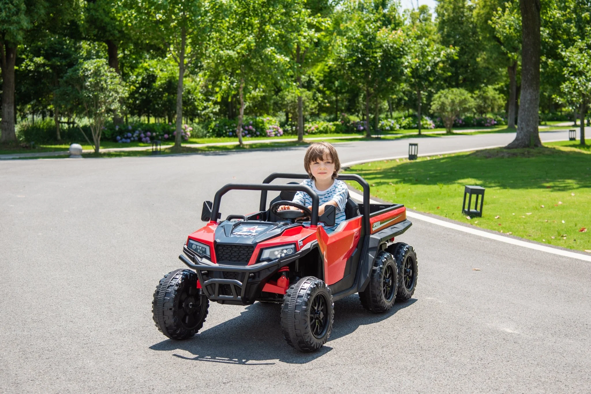 24 V Six-Wheel UTV Ride-On Truck – Leather Seat, EVA Wheels, 550 W Motors, Remote Control - Image 19