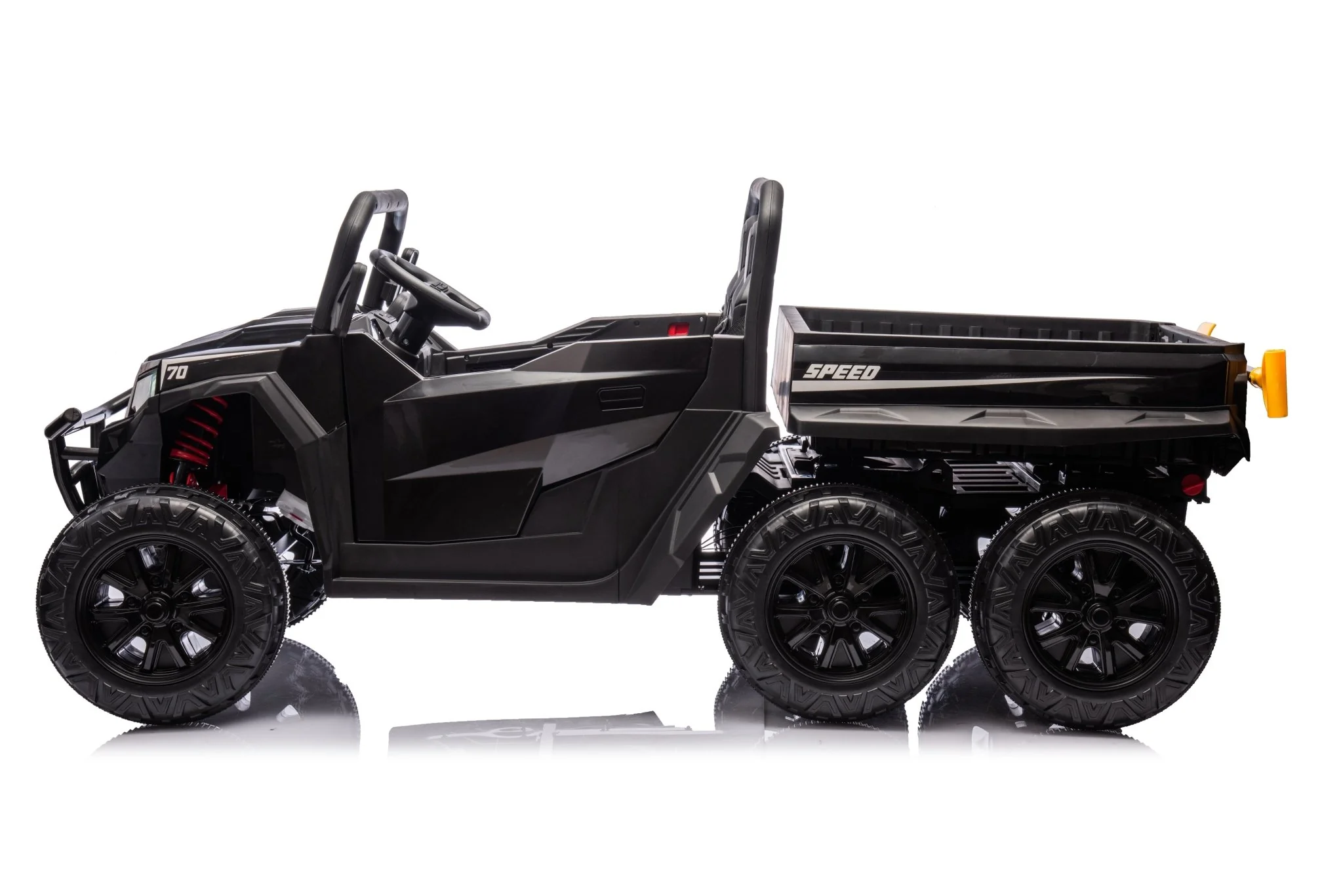 24 V Six-Wheel UTV Ride-On Truck – Leather Seat, EVA Wheels, 550 W Motors, Remote Control - Image 4