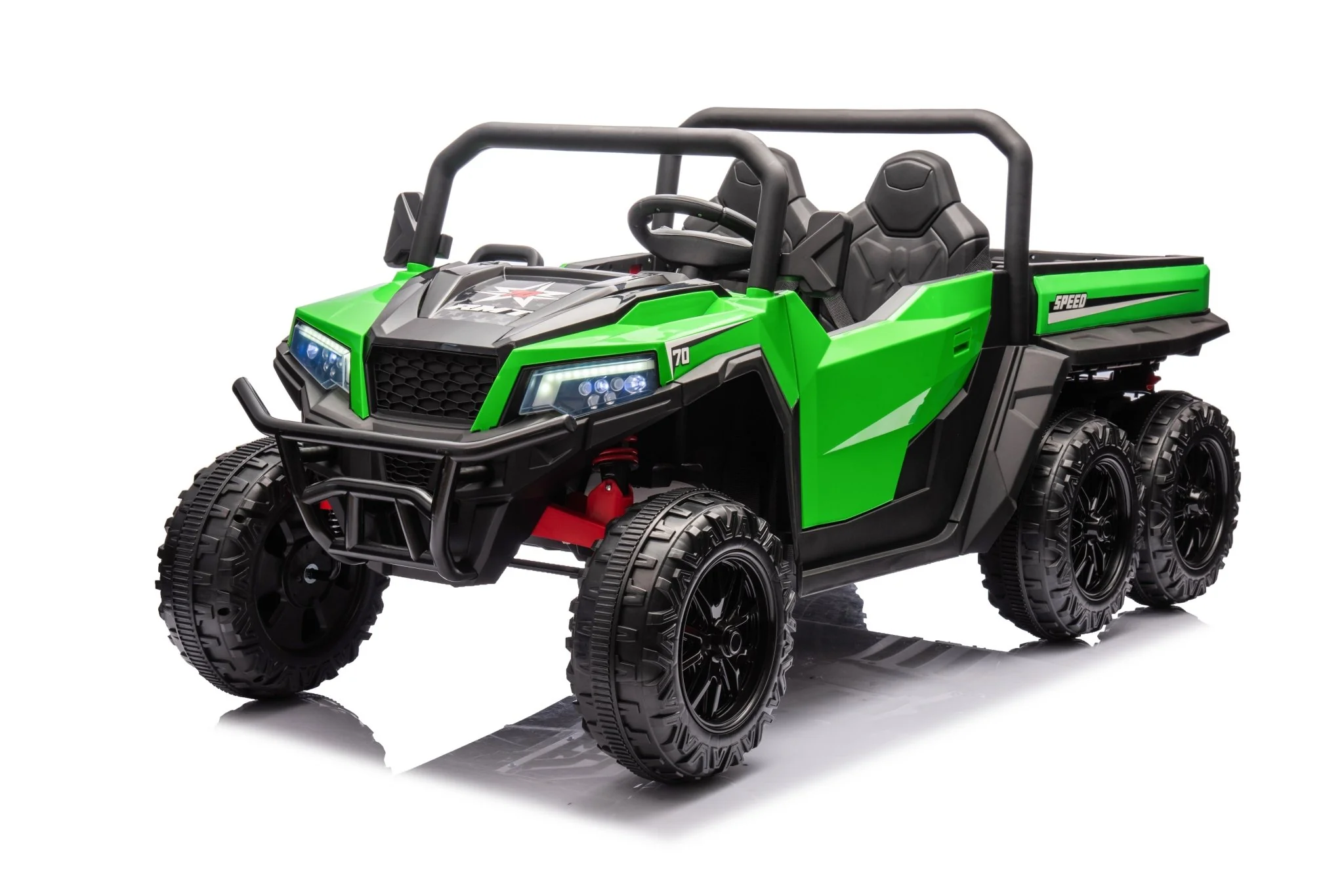 24 V Six-Wheel UTV Ride-On Truck – Leather Seat, EVA Wheels, 550 W Motors, Remote Control - Image 8