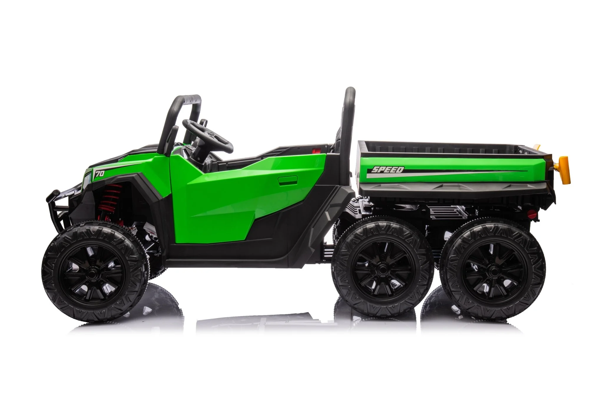 24 V Six-Wheel UTV Ride-On Truck – Leather Seat, EVA Wheels, 550 W Motors, Remote Control - Image 9