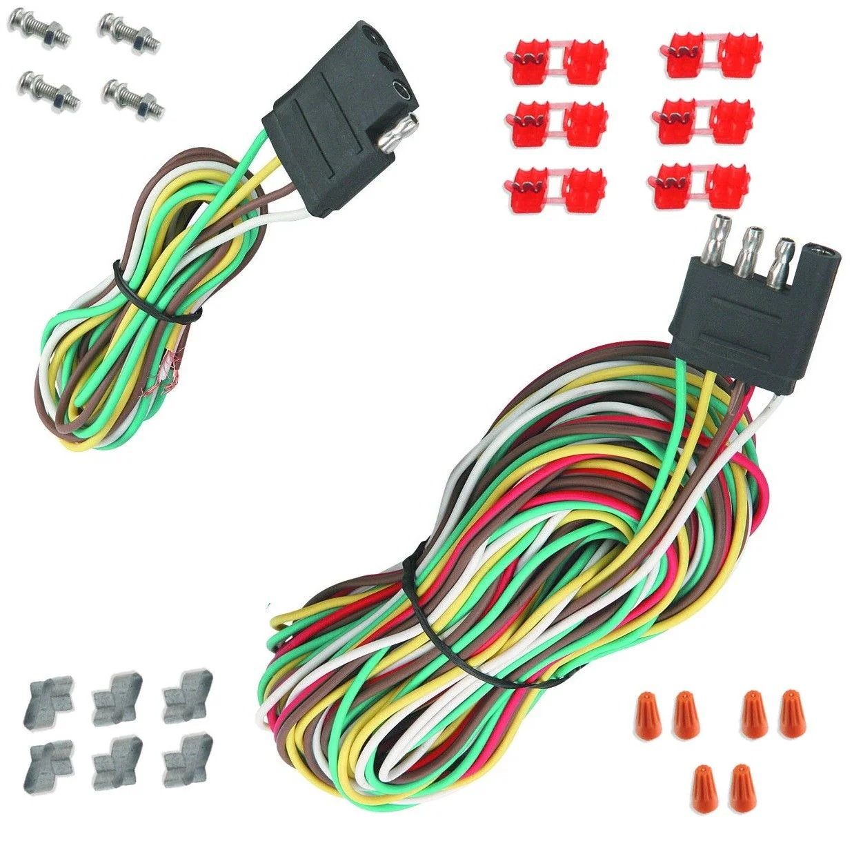 25 FT 4-Way Trailer Wiring Harness – RV, Boat & Car S1021 - Image 2