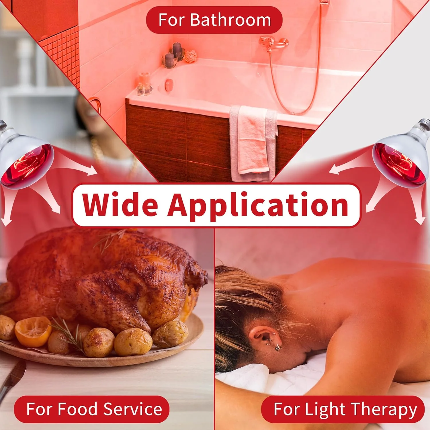 250W Red Heat Bulbs 2 Pack Infrared Chicken Coop Brooder Lamp E26 RHB250 - Image 5