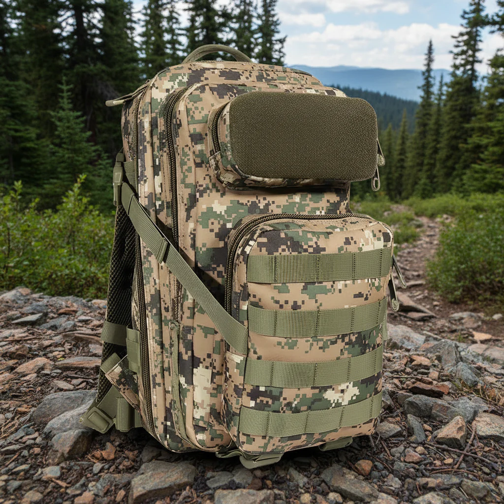 25L Tactical MOLLE Backpack – Compact Outdoor Pack in Camo, OD Green, Woodlands & A-TACS