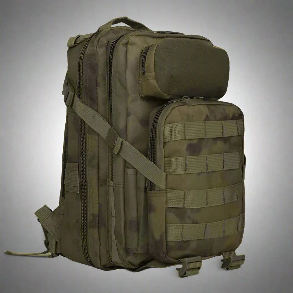 25L Tactical MOLLE Backpack – Compact Outdoor Pack in Camo, OD Green, Woodlands & A-TACS - Image 4
