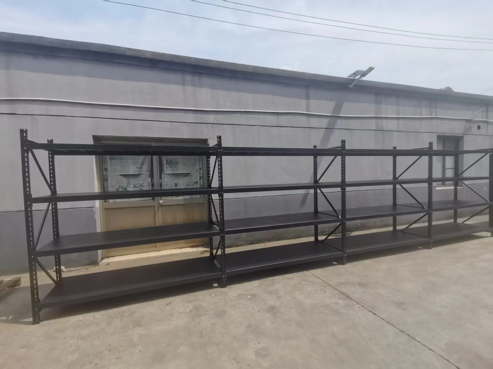 26.5FT Industrial Racking – Heavy-Duty 3 & 4 Tier Black Metal Rack Storage Shelving
