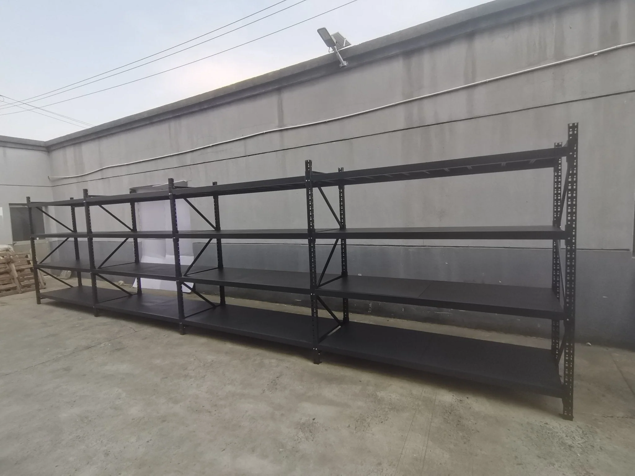 26.5FT Industrial Racking – Heavy-Duty 3 & 4 Tier Black Metal Rack Storage Shelving - Image 14